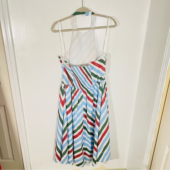 NWT Anthropologie Maeve Halter Midi Sundress Neutral Motif Stripe Preppy Large - Picture 8 of 11